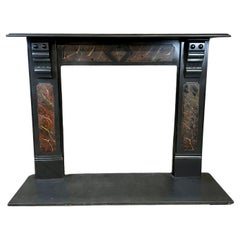 Antique 19th Century Victorian Slate Fireplace Mantlepiece