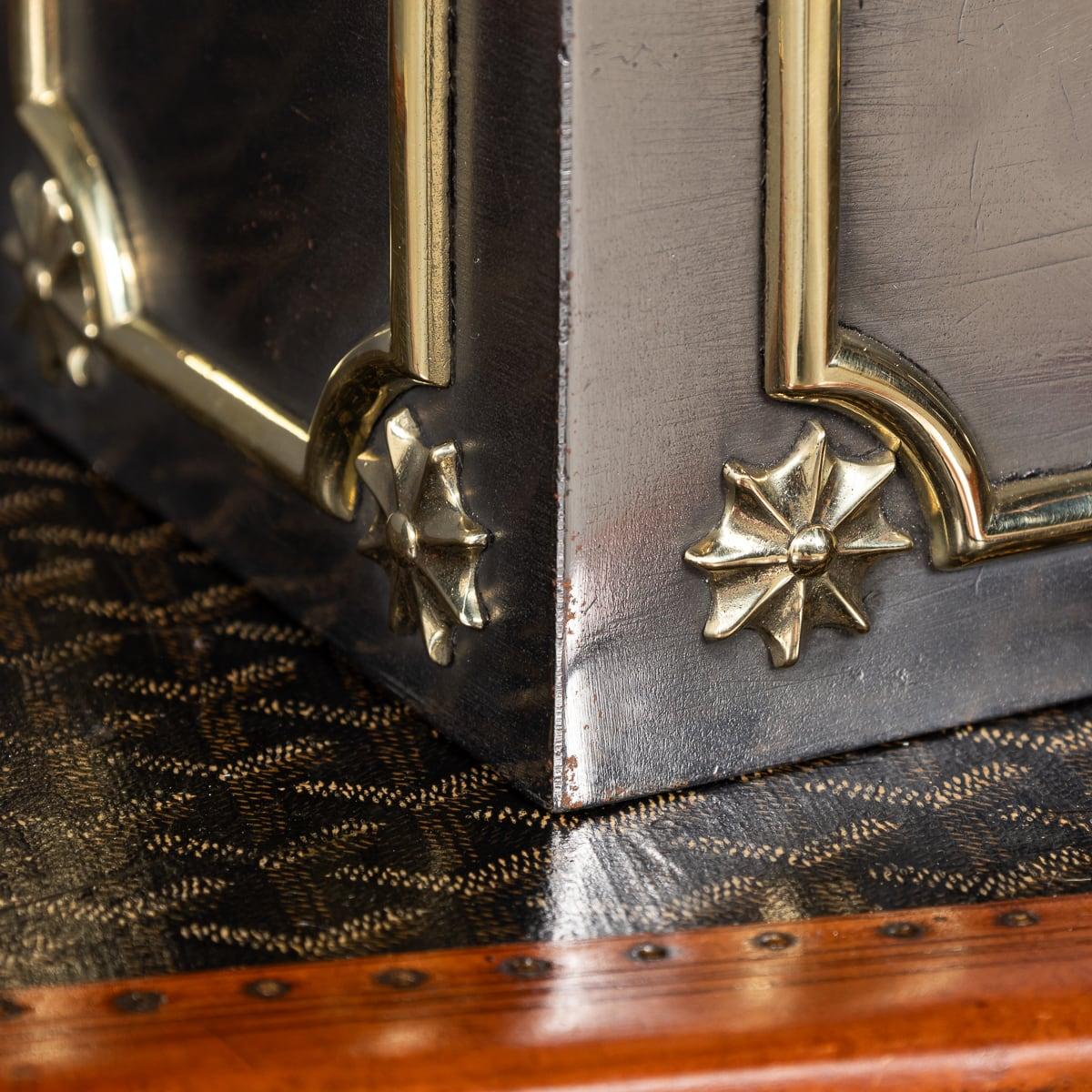 19th Century Victorian Small Cast Iron With Brass Decoration Strong Box c.1890 10