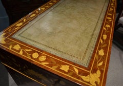 19th Century Victorian Small Pedestal Inlay Desk