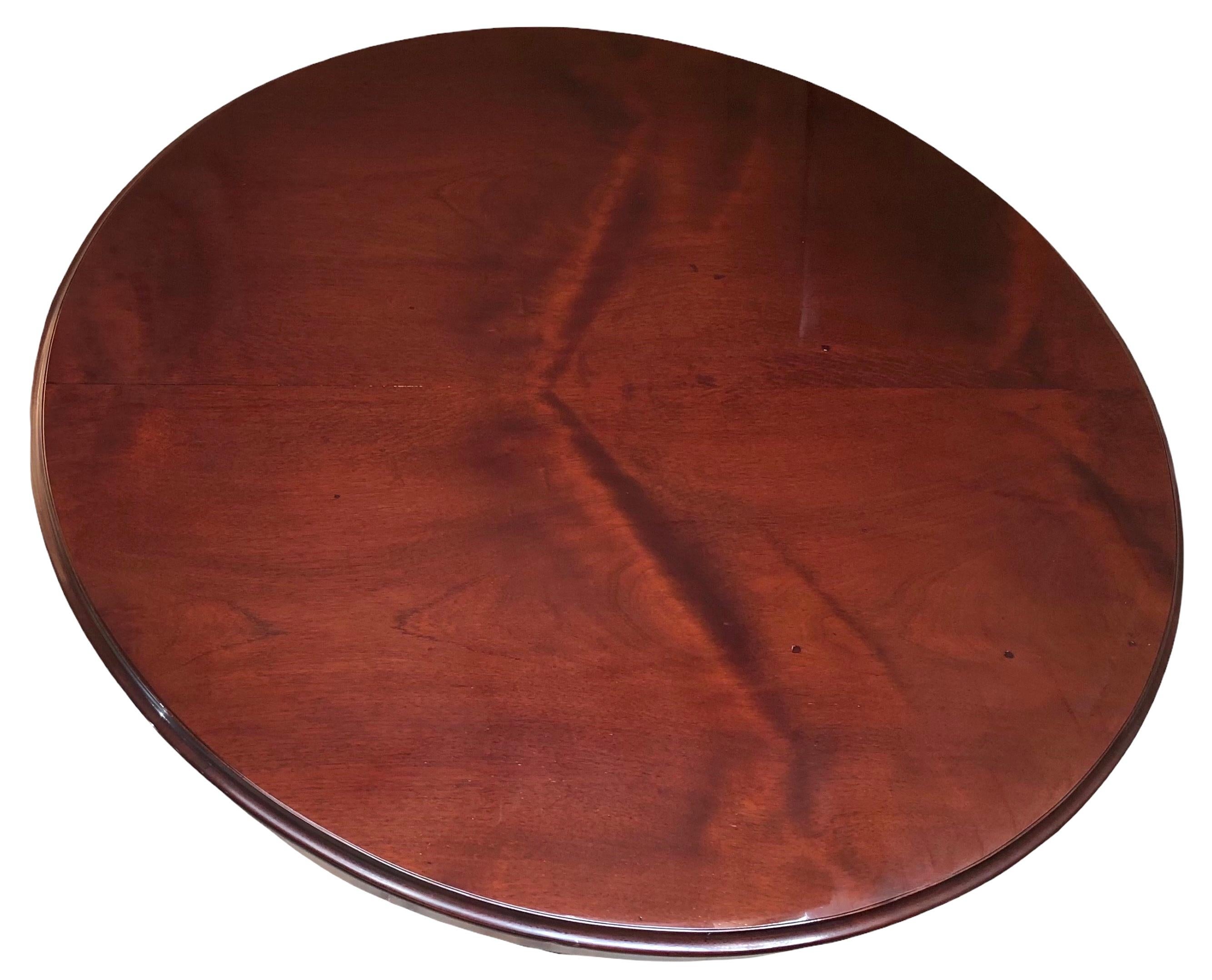 19th Century Victorian Tilt-Top Center or Dining Table, Cuban Mahogany  For Sale 3