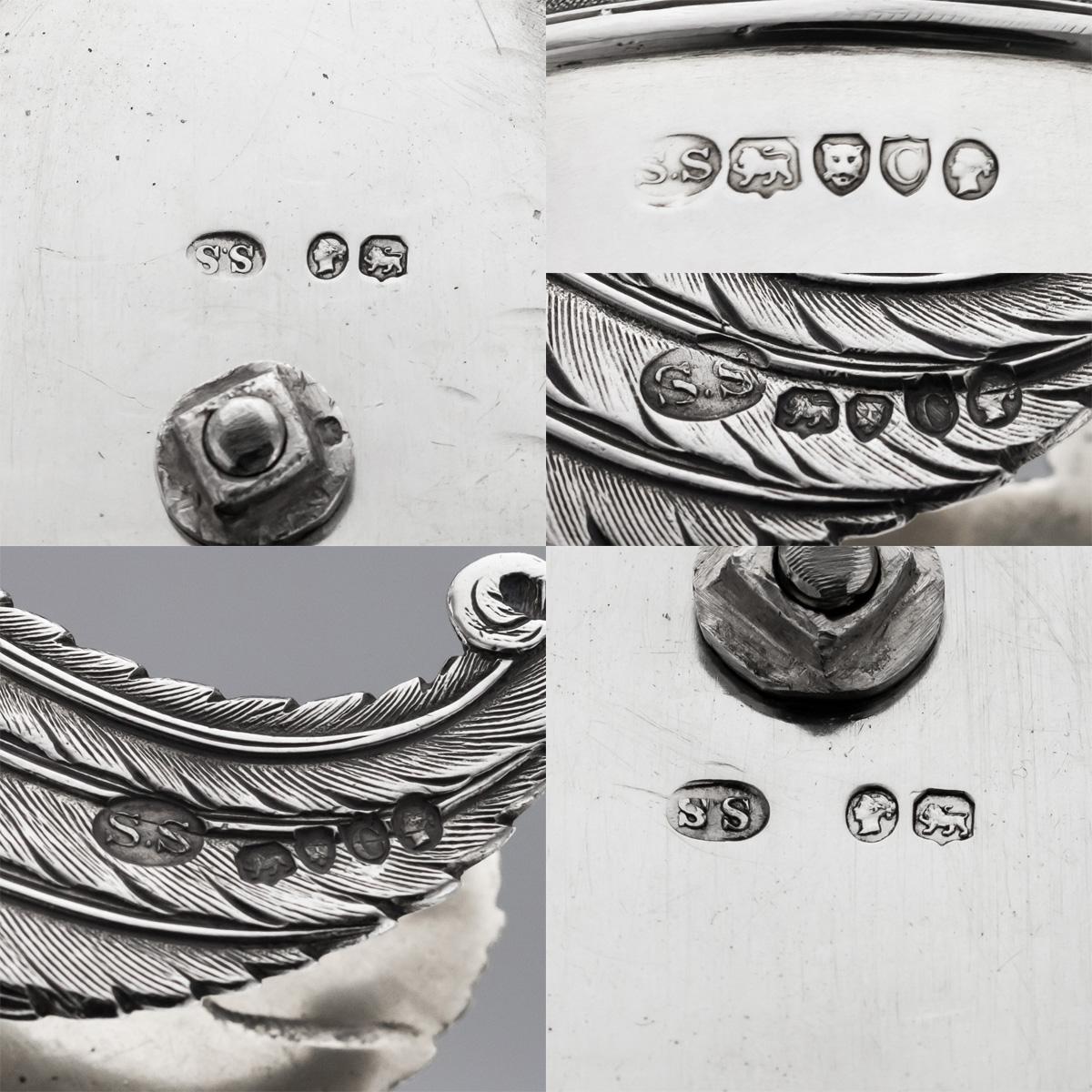 19. Jahrhundert viktorianischen massivem Silber 3-Teilige Centerpiece Garnitur:: Stephen Smith im Angebot 14