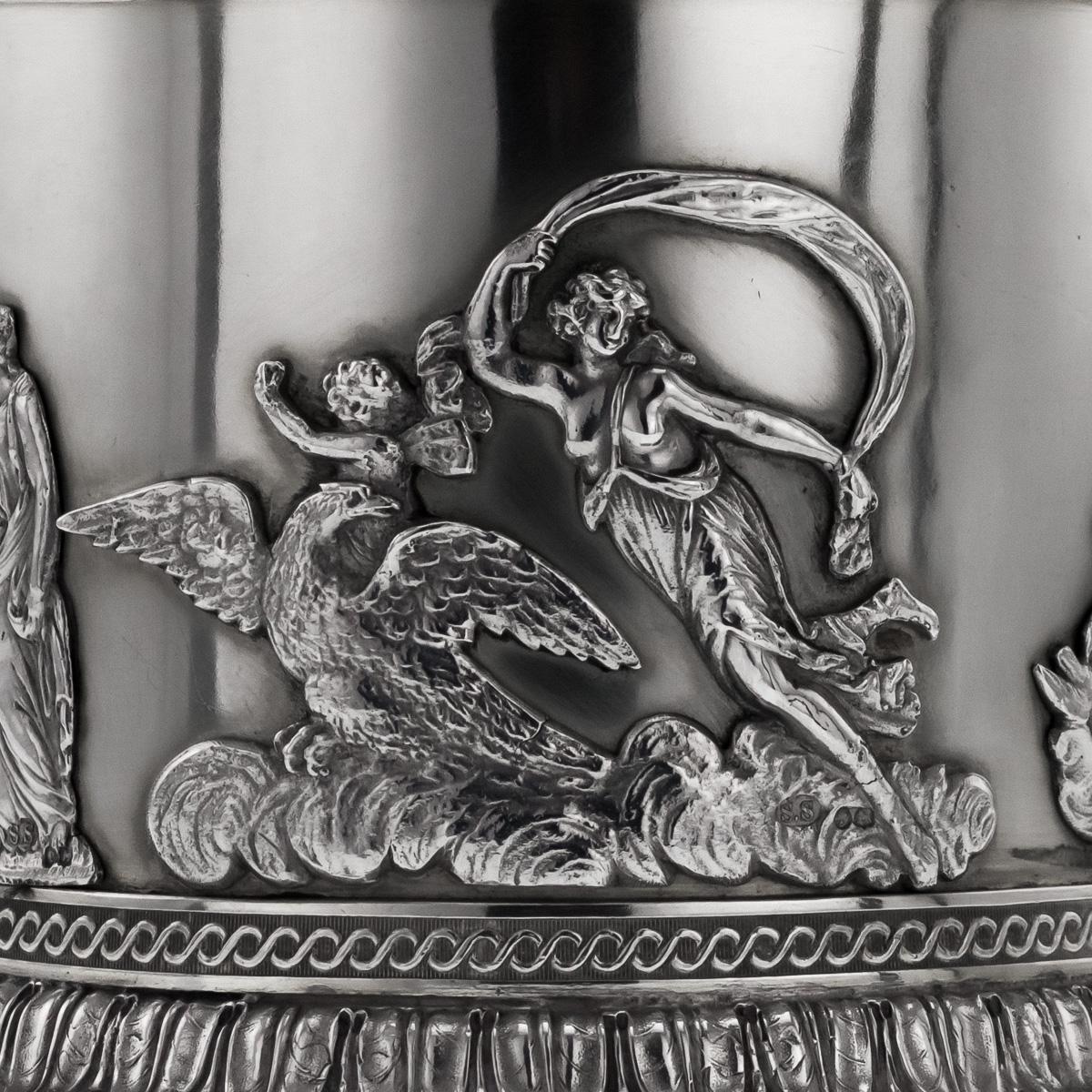 19. Jahrhundert viktorianischen massivem Silber 3-Teilige Centerpiece Garnitur:: Stephen Smith im Angebot 3