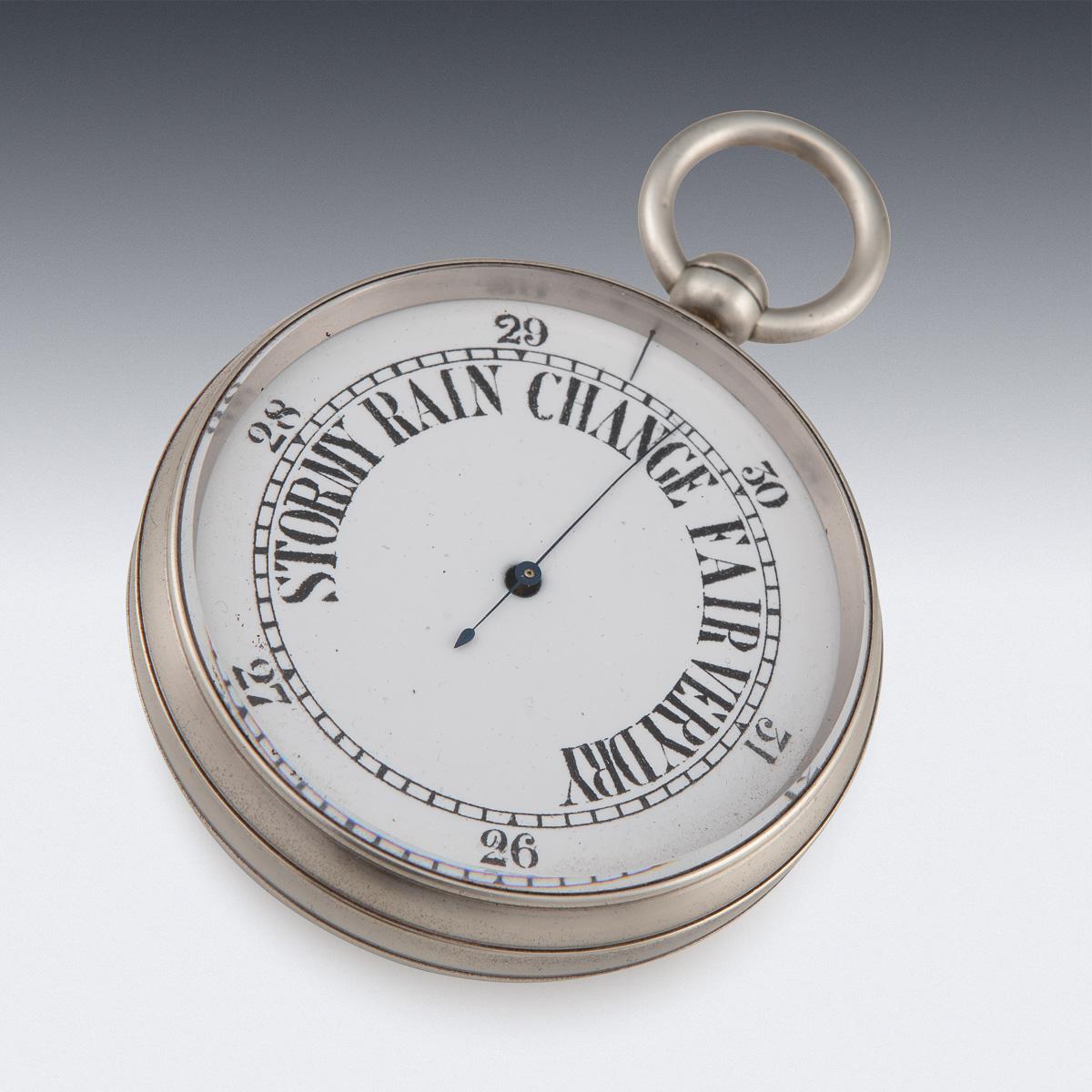 19th Century Victorian Solid Silver Barometer & Watch Desk Stand, c.1899 15