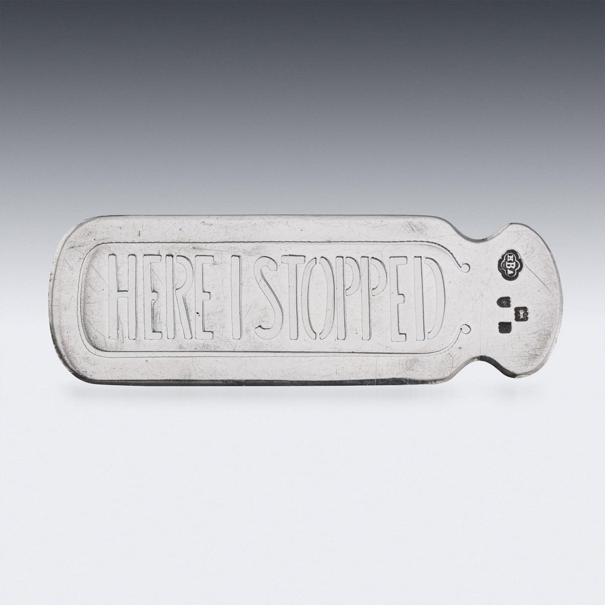 Other 19th Century Victorian Solid Silver Bookmark By J Batson & Son, London c.1899 For Sale