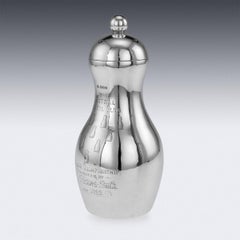 19th Century Victorian Solid Silver 'Bowling Pin' Cocktail Shaker, c.1899