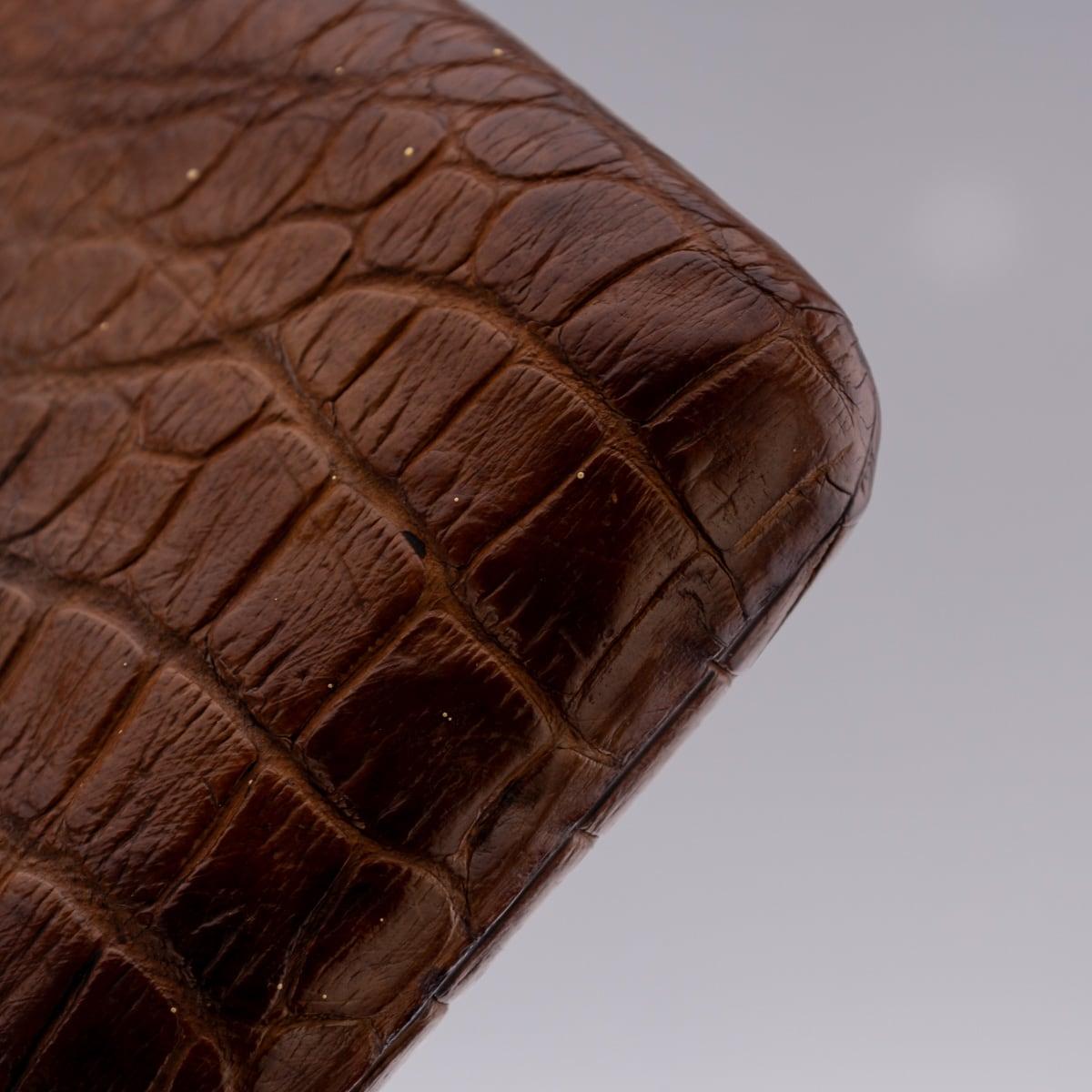 19th Century Victorian Solid Silver Crocodile Leather Cigar Case, Asprey c.1878 For Sale 7