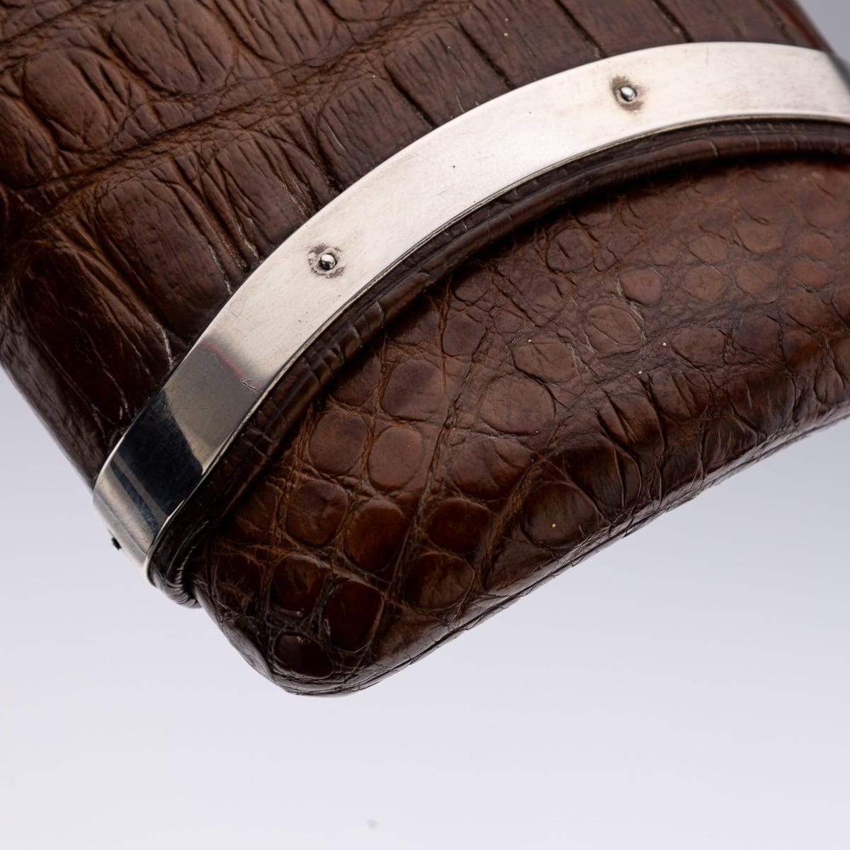 19th Century Victorian Solid Silver Crocodile Leather Cigar Case, Asprey c.1878 For Sale 12