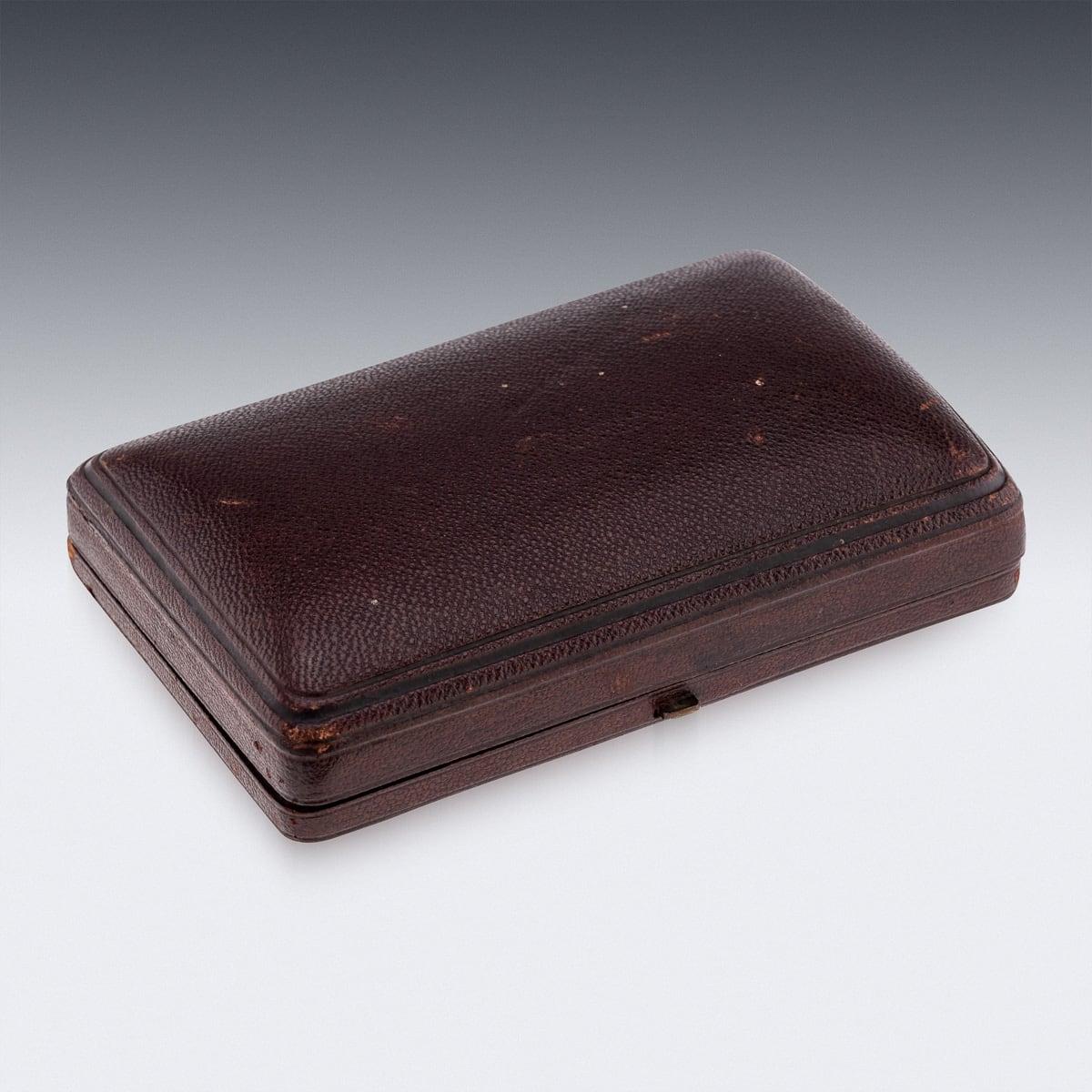 19th Century Victorian Solid Silver Crocodile Leather Cigar Case, Asprey c.1878 In Good Condition For Sale In Royal Tunbridge Wells, Kent