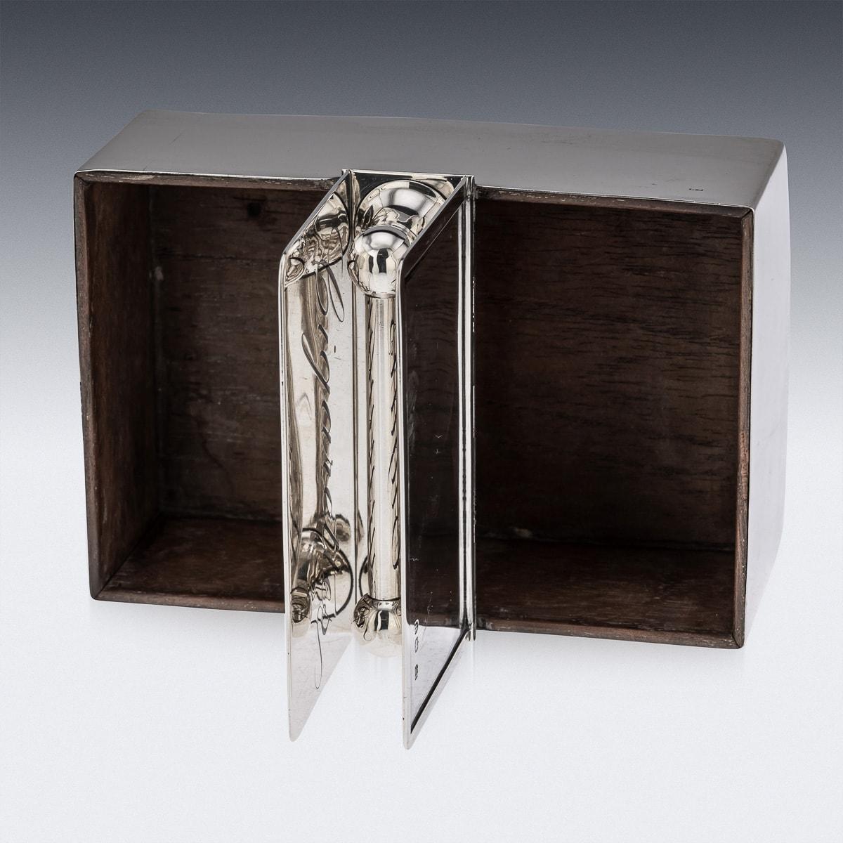19th Century Victorian Solid Silver & Enamel Cigar Box, Sampson Mordan, c.1892 For Sale 2