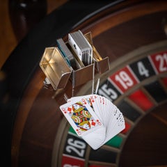 19th Century Victorian Solid Silver & Enamel Playing Cards Box, London c.1898
