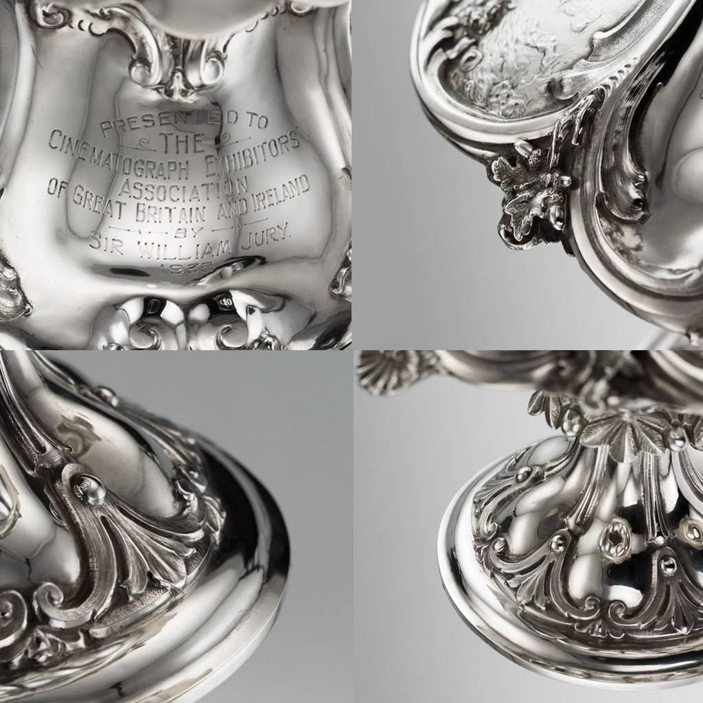 19th Century Victorian Solid Silver Ewer and Stand, Barnards, circa 1861 5