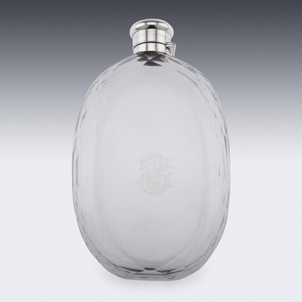 solid silver flask