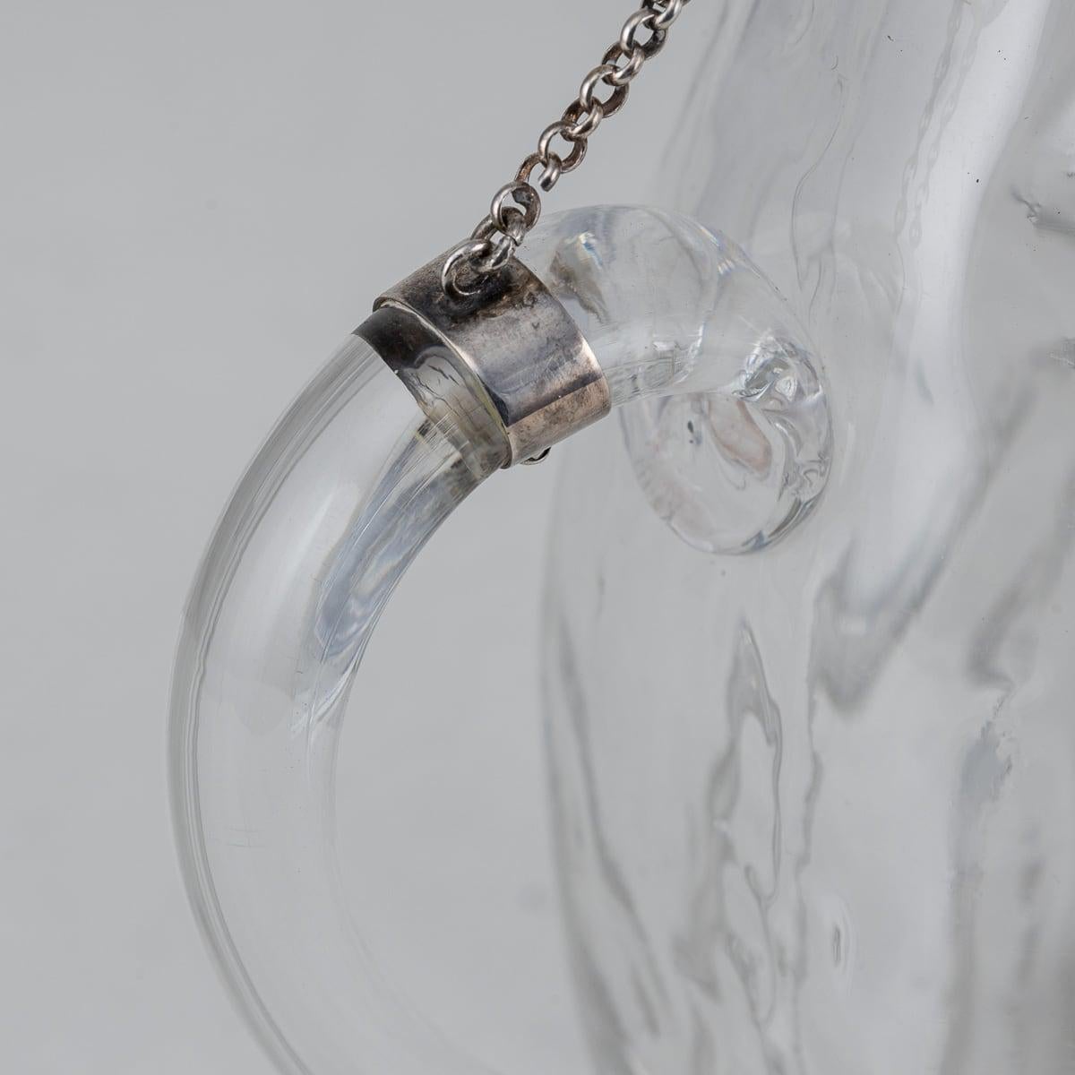 19th Century Victorian Solid Silver & Glass Novelty Monkey Claret Jug c.1892 13