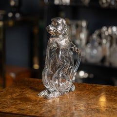 19th Century Victorian Solid Silver & Glass Novelty Monkey Claret Jug c.1892