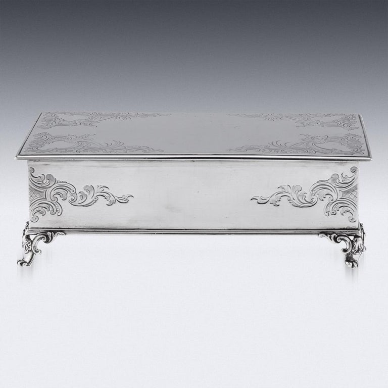 Silver Inkstand 19th Century, Victorian Solid Silver Inkstand, Robert Hennell, c.1850 ...