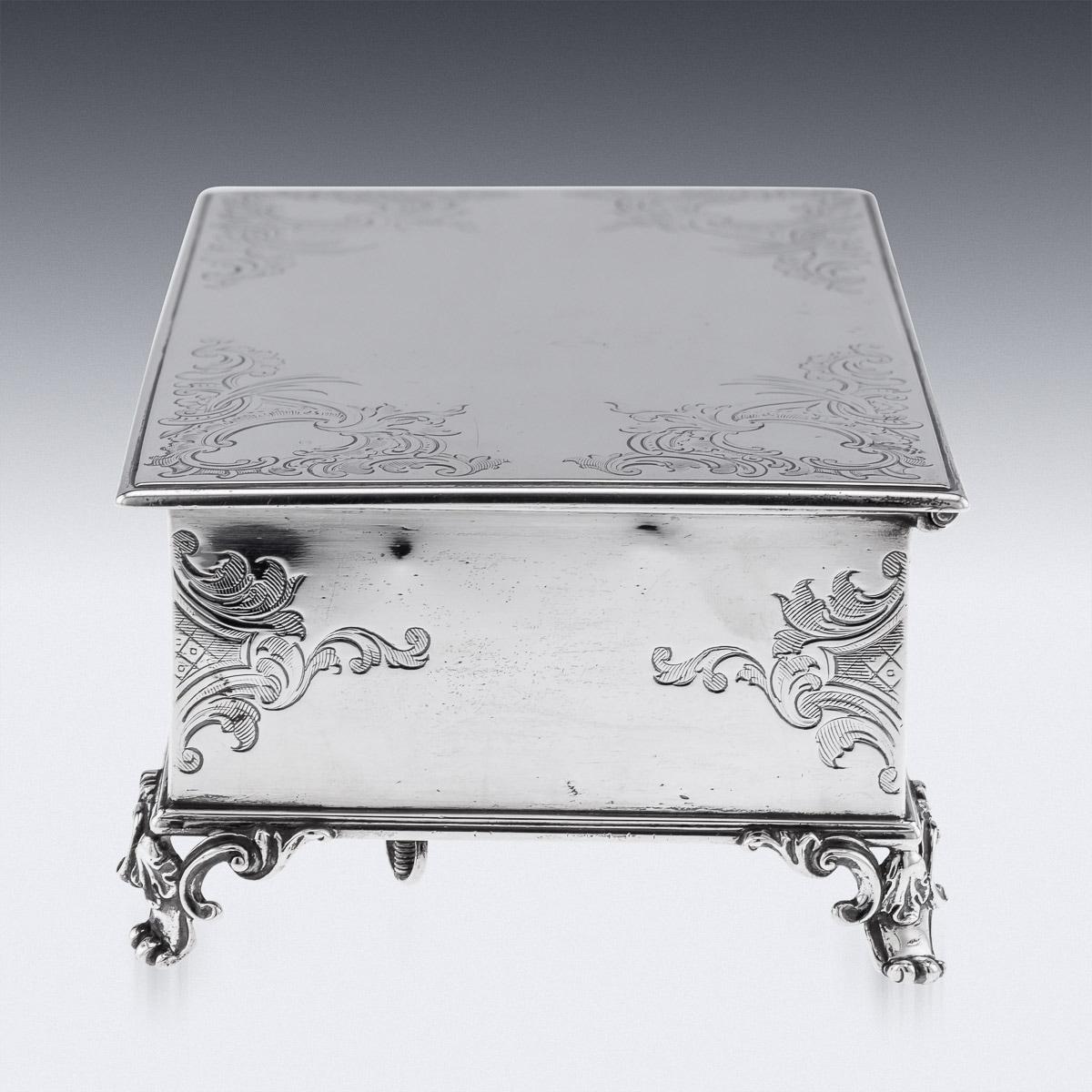 19th Century, Victorian Solid Silver Inkstand, Robert Hennell, c.1850 For Sale 1