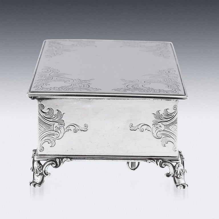 Silver Inkstand 19th Century, Victorian Solid Silver Inkstand, Robert Hennell, c.1850 ...