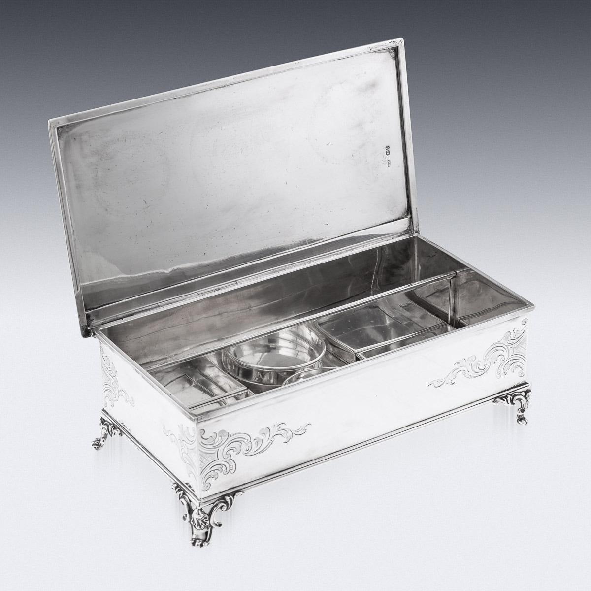 19th Century, Victorian Solid Silver Inkstand, Robert Hennell, c.1850 For Sale 5