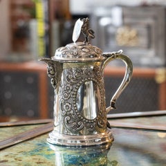 19. Jahrhundert Viktorianische Massivsilberflasche, Charles Boyton II, um 1896