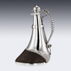 19th Century Victorian Solid Silver Novelty Horse Decanter, Louis Dee circa 1883