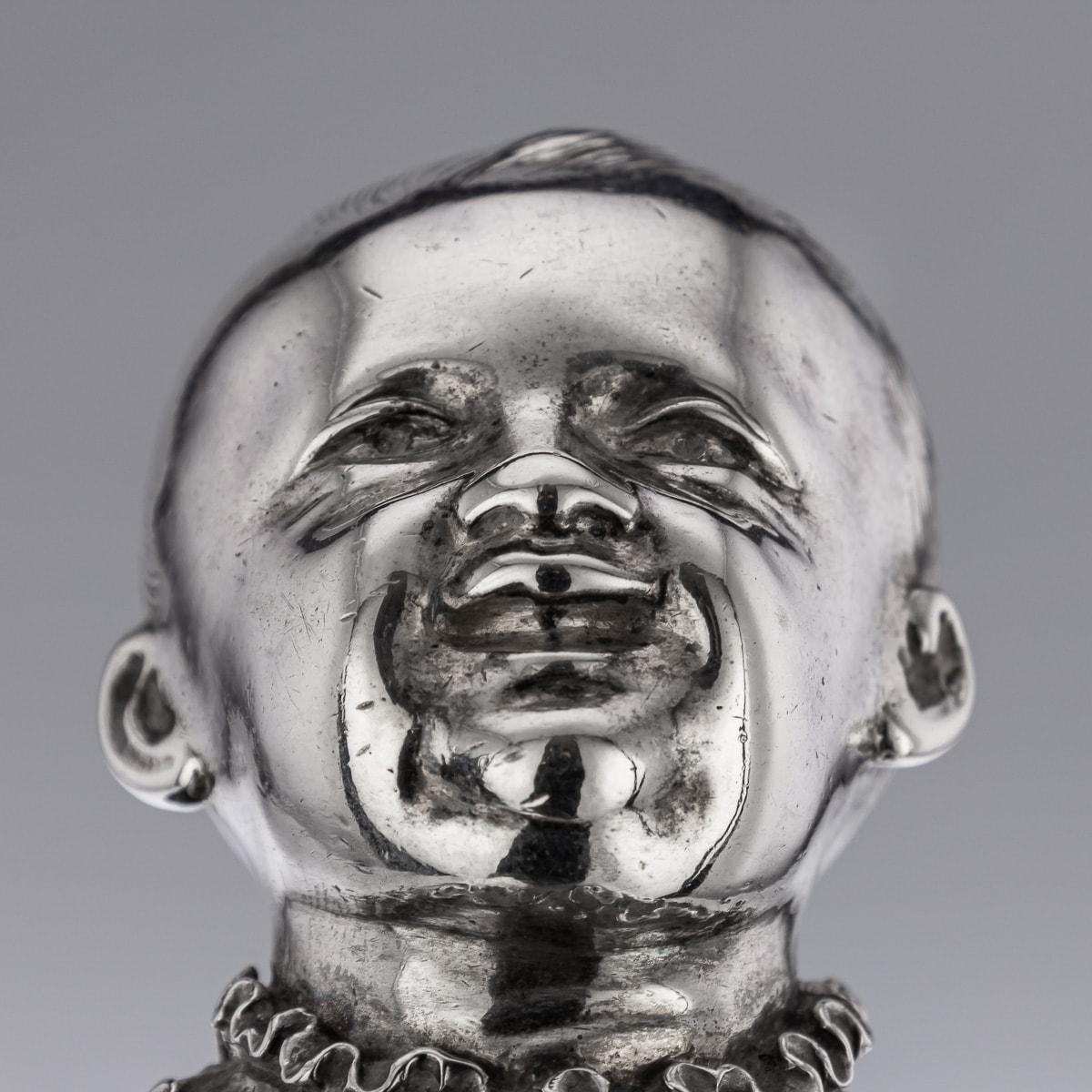 19th Century Victorian Solid Silver Novelty Salt & Pepper, London, c.1880 For Sale 7