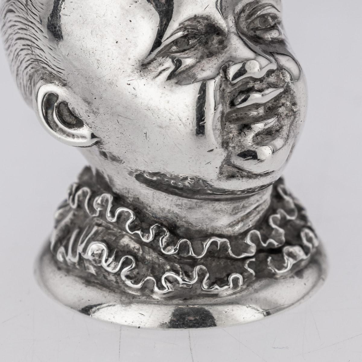 19th Century Victorian Solid Silver Novelty Salt & Pepper, London, c.1880 For Sale 8
