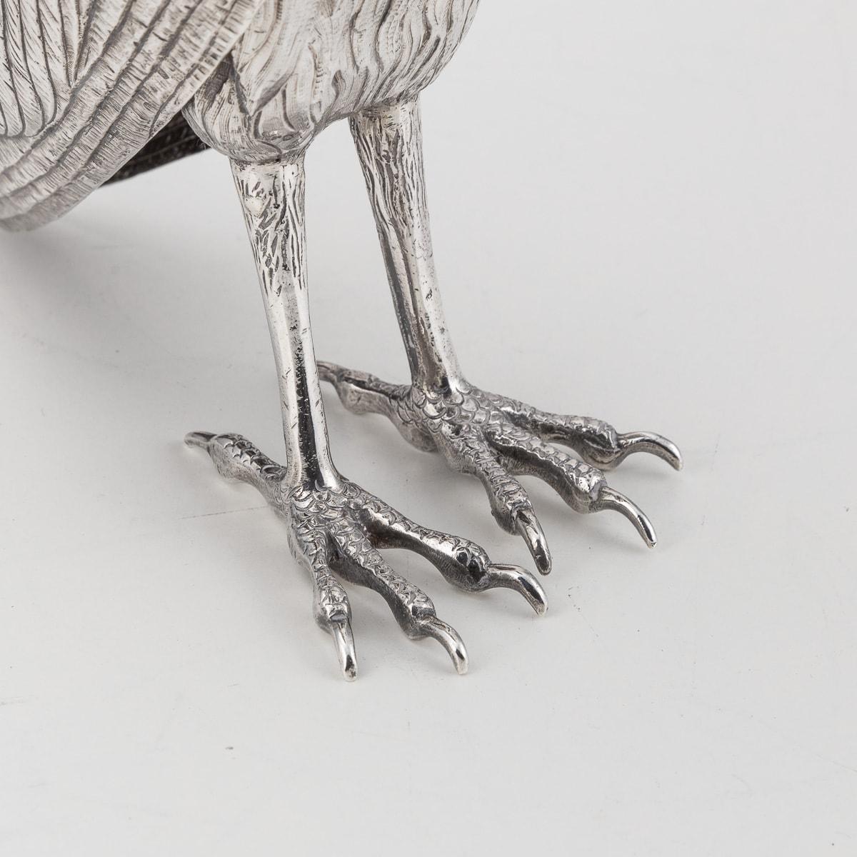 19th Century Victorian Solid Silver Owl Shaped Cocktail Shaker, c.1898 11