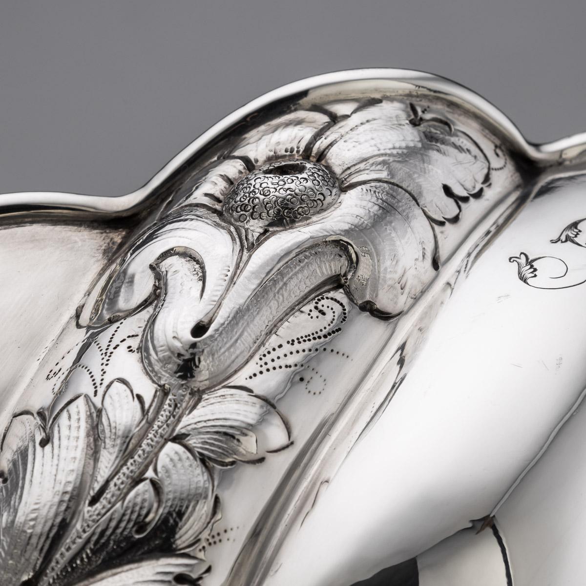 Set di otto ciotole in argento massiccio vittoriano del XIX secolo, Carrington & Co. in vendita 1