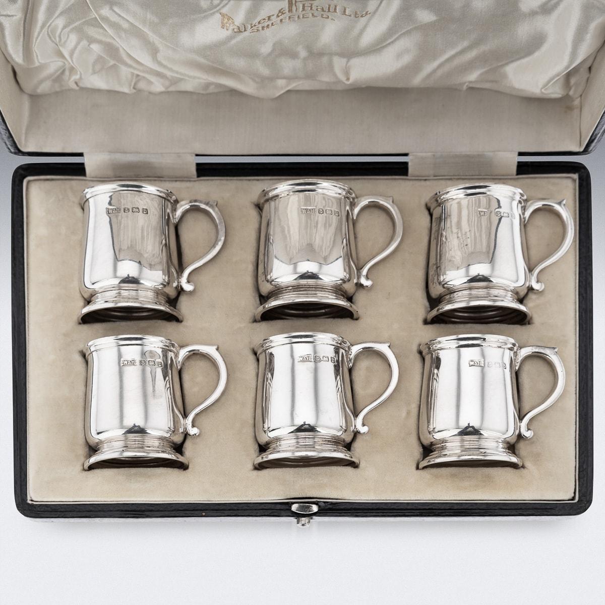 19th Century Victorian Solid Silver Six Shot Tankards, Hunt & Roskell, c.1888 For Sale 1