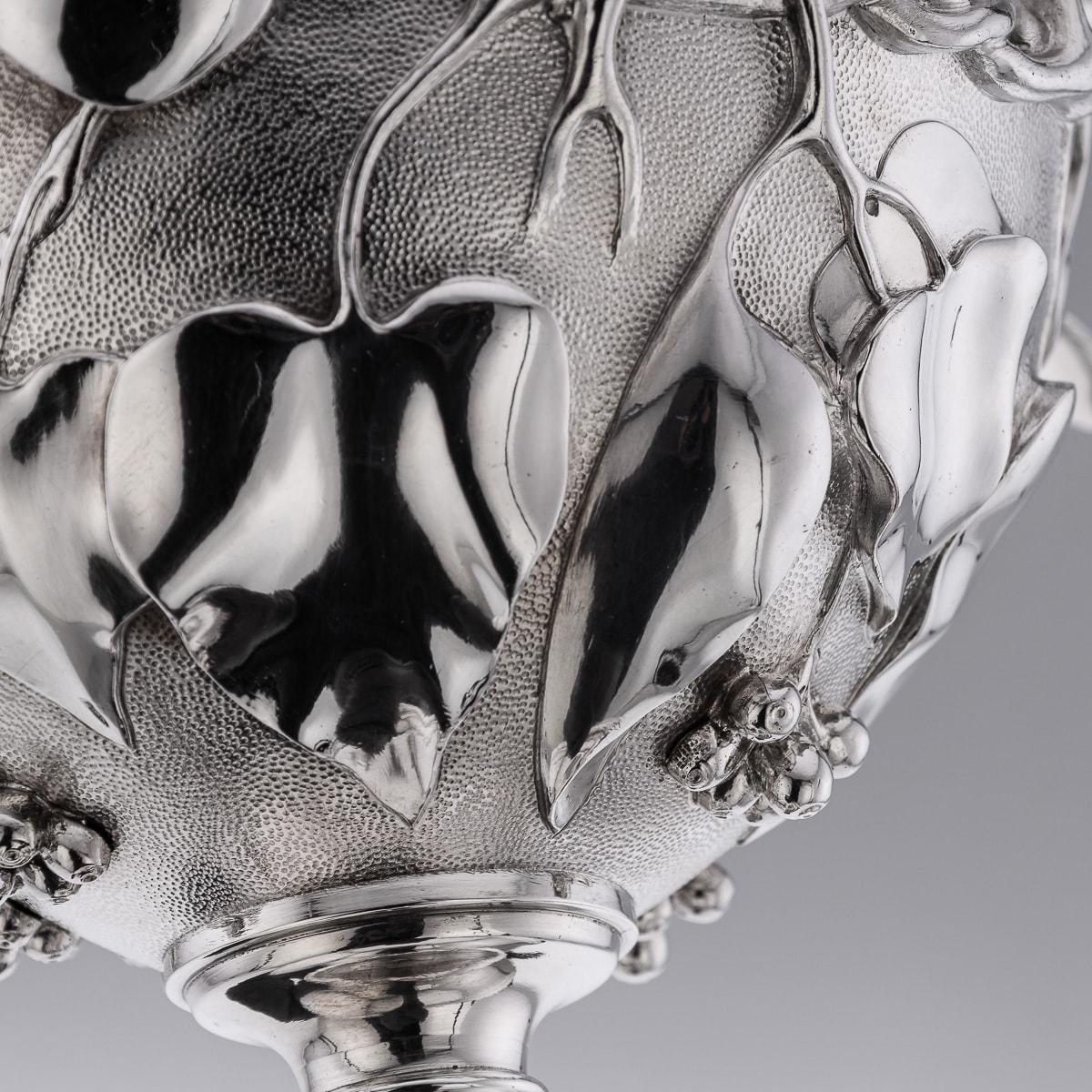 Viktorianischer Skyphos-Tasse aus massivem Silber des 19. Jahrhunderts, Edward & John Barnard, um 1867 im Angebot 10