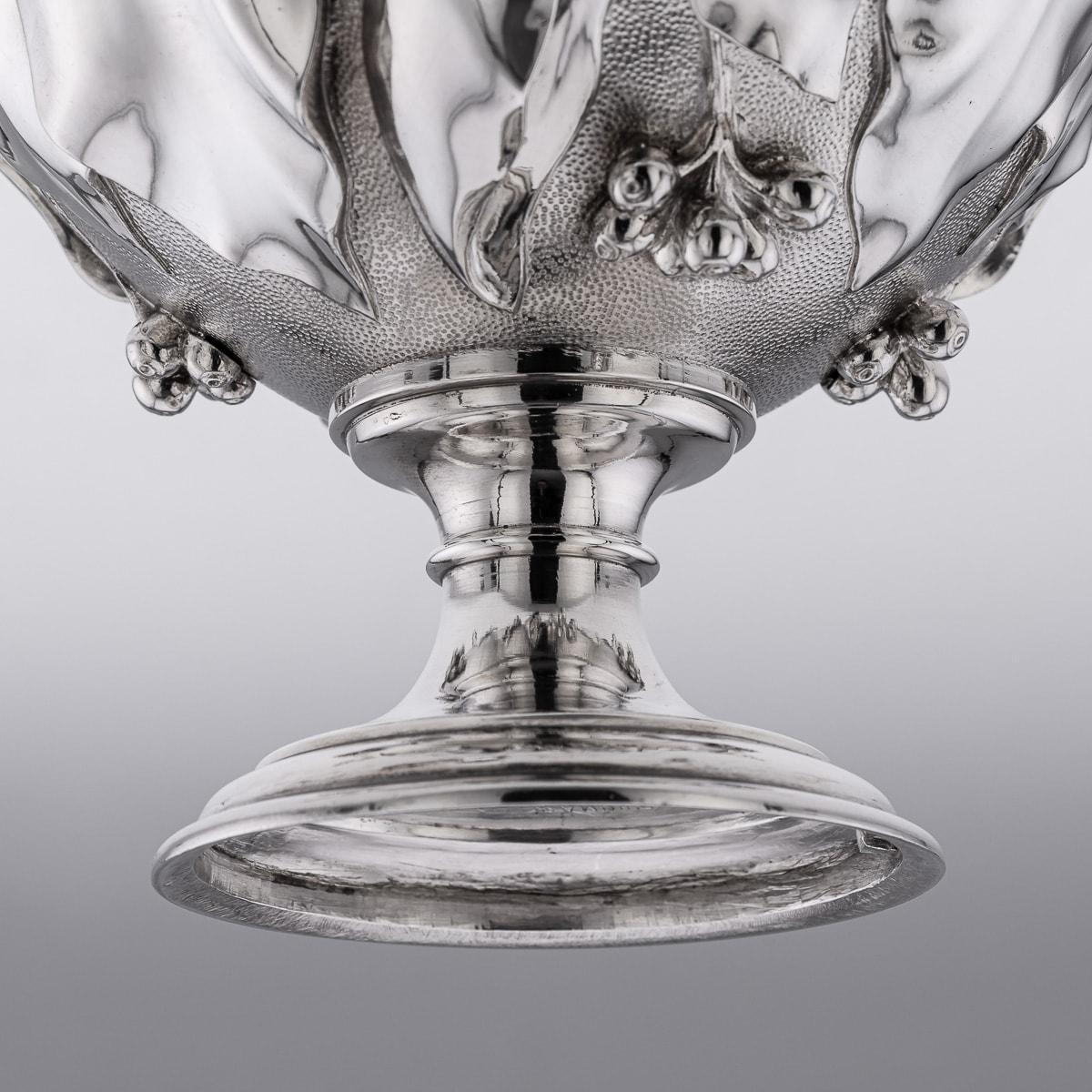19th Century Victorian Solid Silver Skyphos Cup, Edward & John Barnard c.1867 For Sale 12