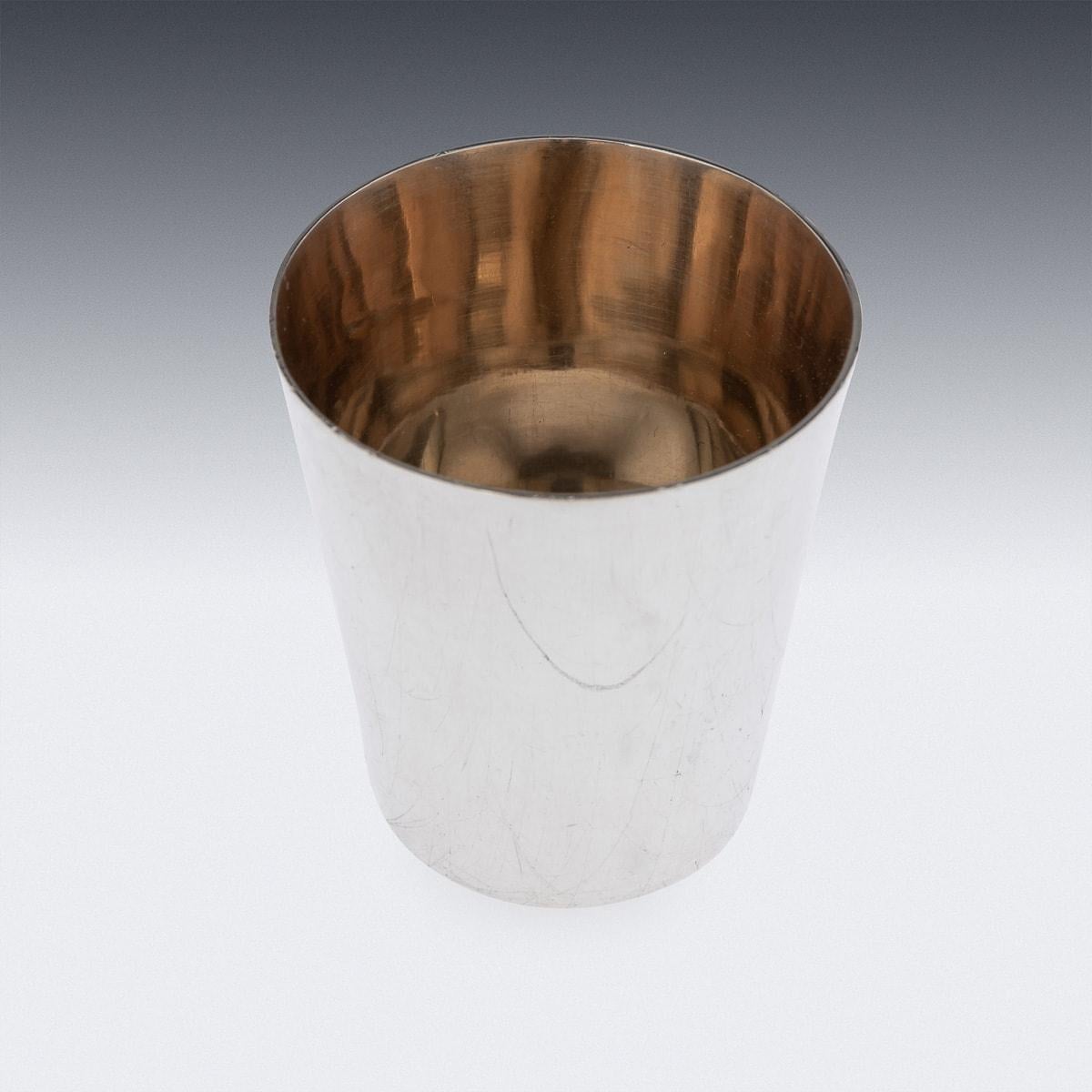 British 19th Century Victorian Solid Silver Spirit Measure Cup, London, c.1894 For Sale