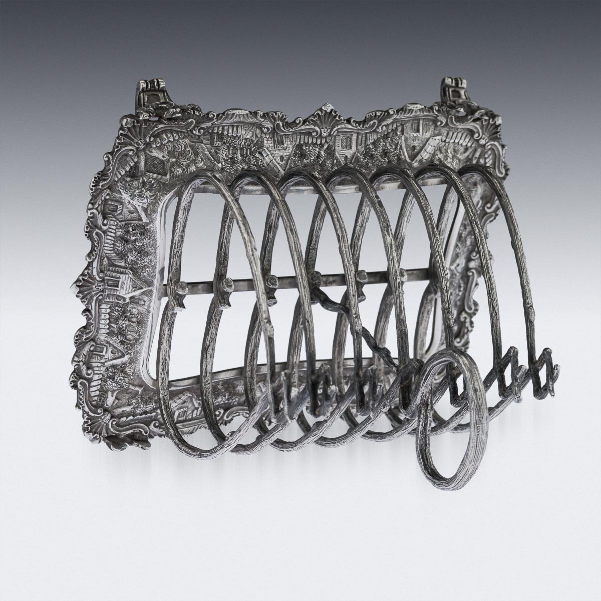 19th Century Victorian Solid Silver Toast Rack, Hunt & Roskell, circa 1870 1