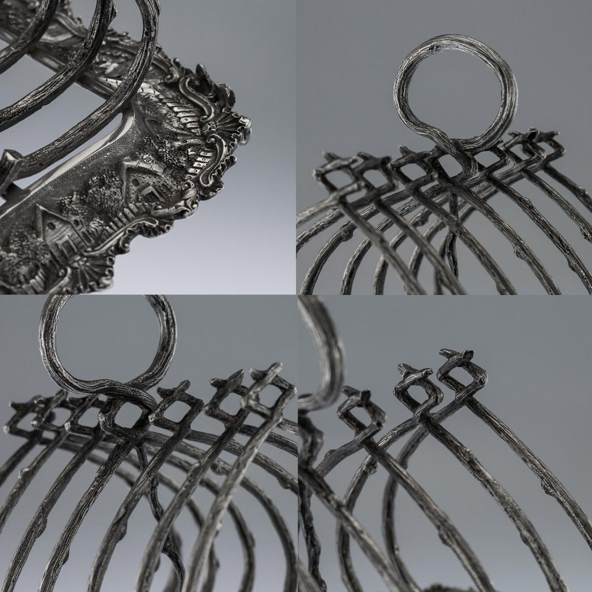 19th Century Victorian Solid Silver Toast Rack, Hunt & Roskell, circa 1870 3