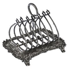 Antique 19th Century Victorian Solid Silver Toast Rack, Hunt & Roskell, circa 1870