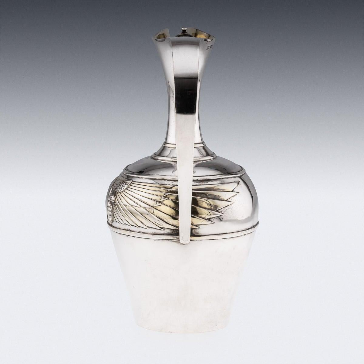 Jarra de vino victoriana de plata maciza del siglo XIX, Edward Barnard & Sons c.1870 Silver en venta
