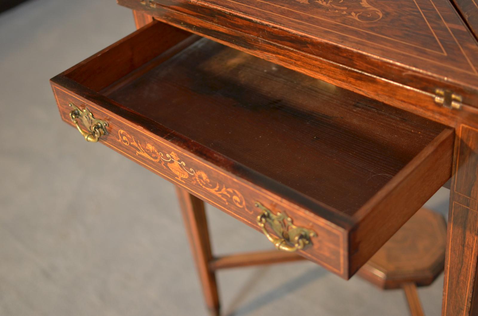19th Century Victorian Squared Rosewood English Game Table, 1860s 2
