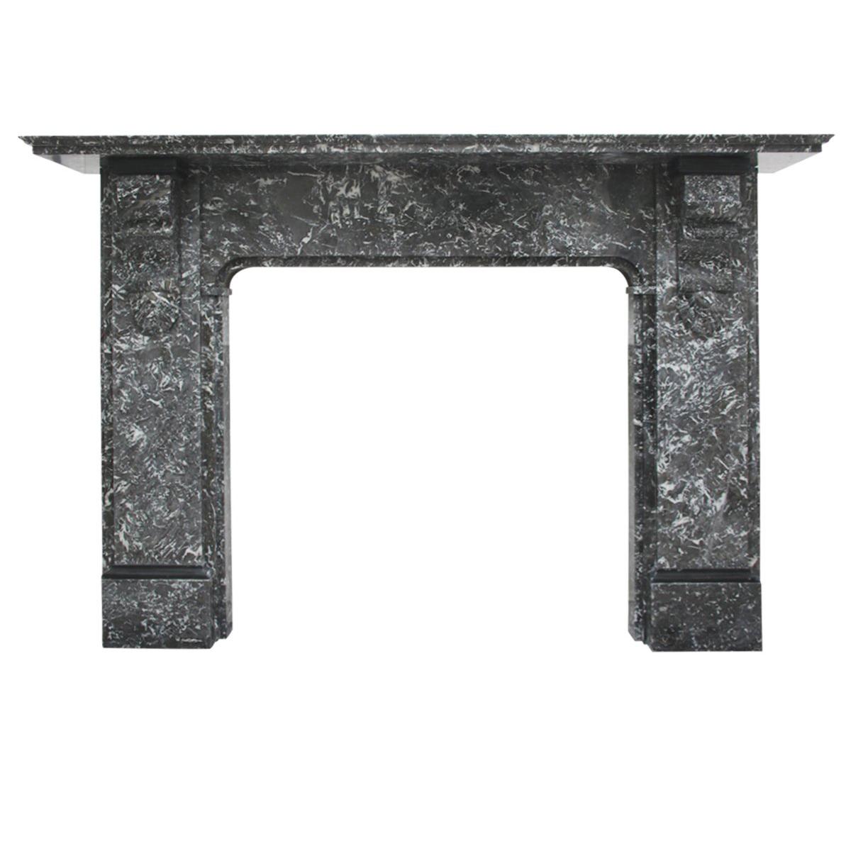 19th Century Victorian St Anne Marble Fireplace Surround