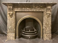 19th Century Victorian St Anne's Marble Corbel Fireplace Surround