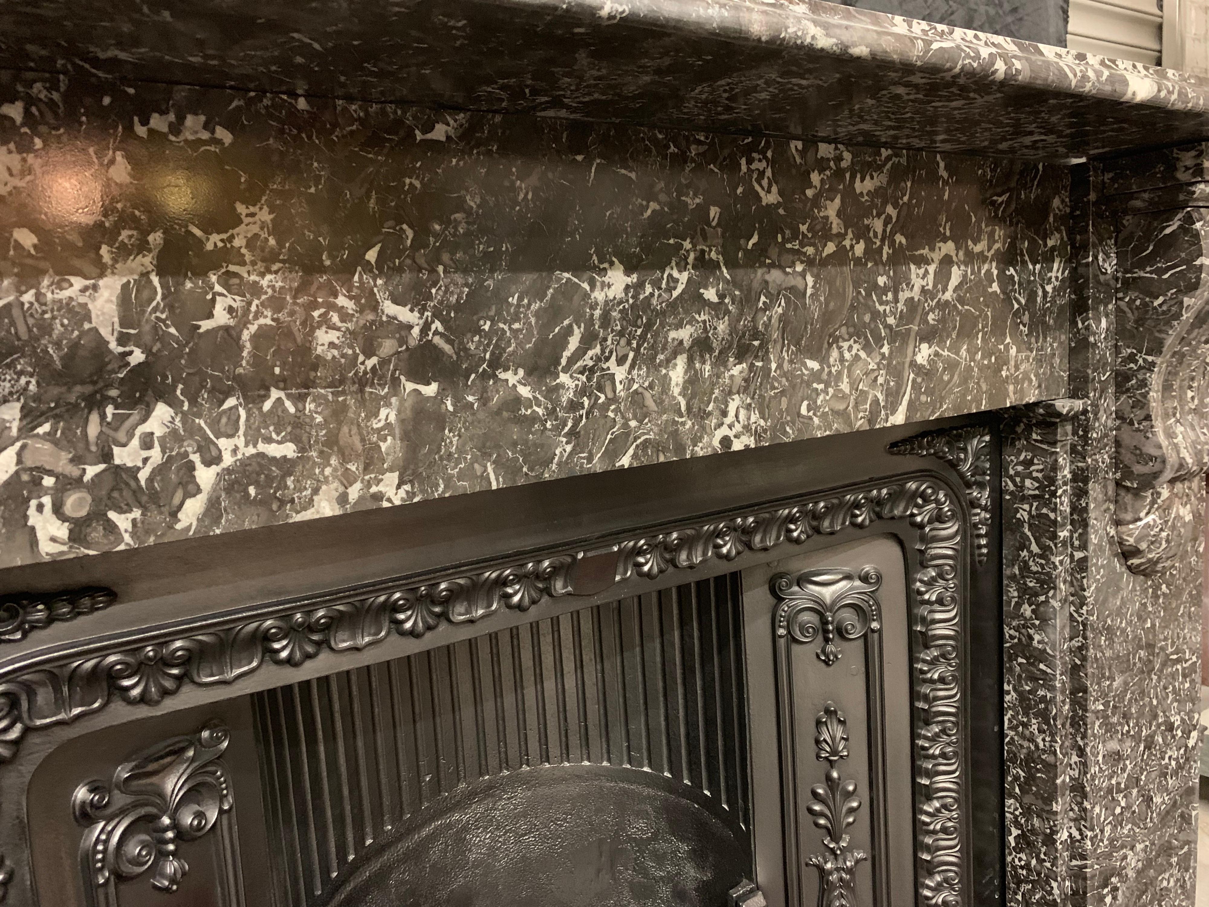 19th Century Victorian St Anne's Marble Corbeled Fireplace Surround 2