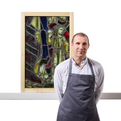 19th Century Victorian Stained Glass Panel