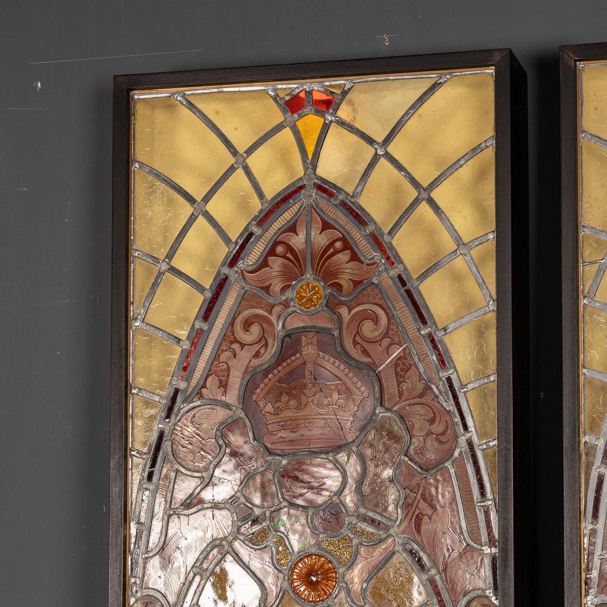 British 19th Century Victorian Stained Glass Window Light Boxes, c.1880 For Sale