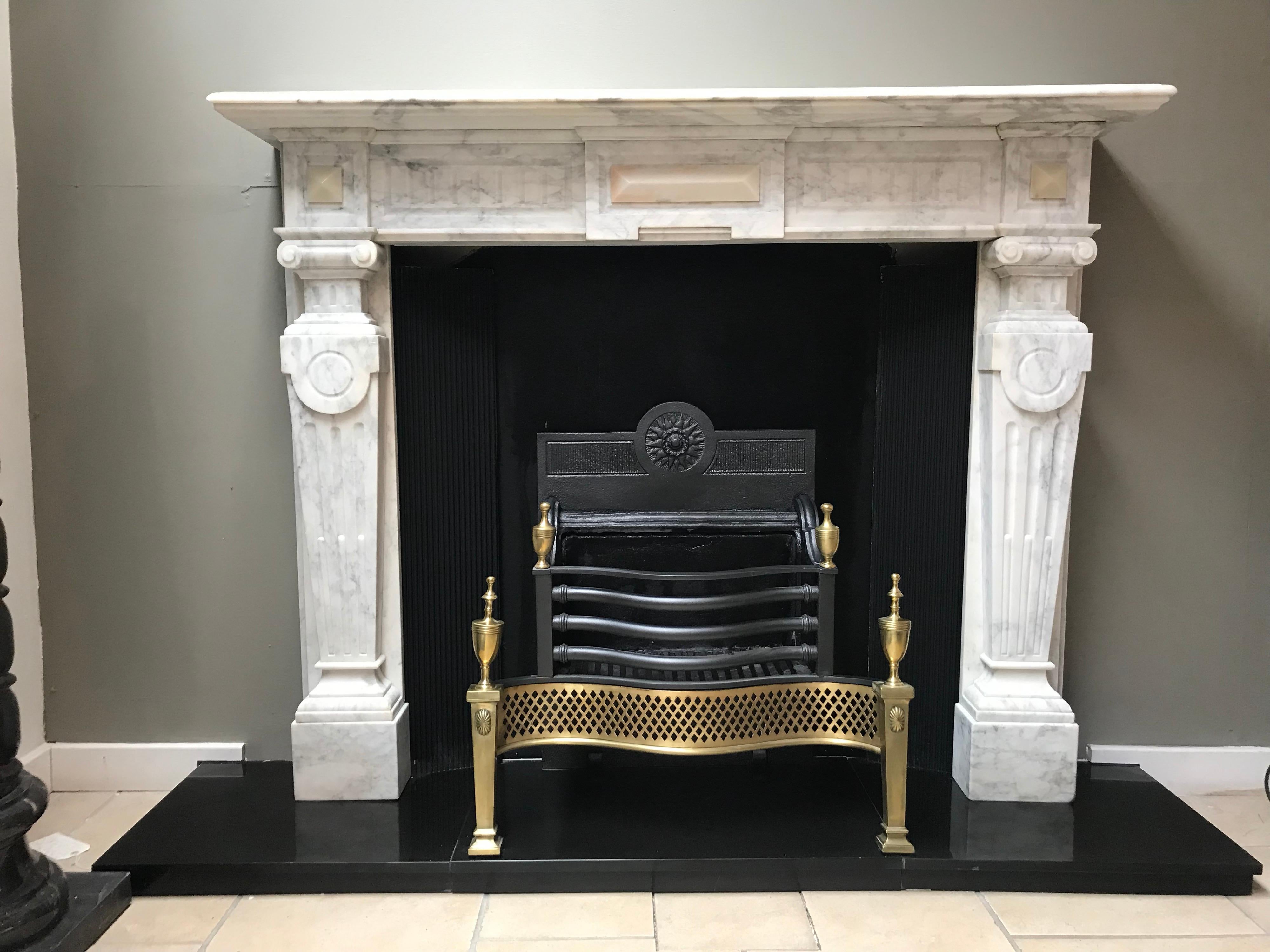19th Century Victorian Statuary Marble Fireplace Mantelpiece For Sale 8