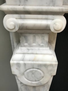 19th Century Victorian Statuary Marble Fireplace Mantelpiece