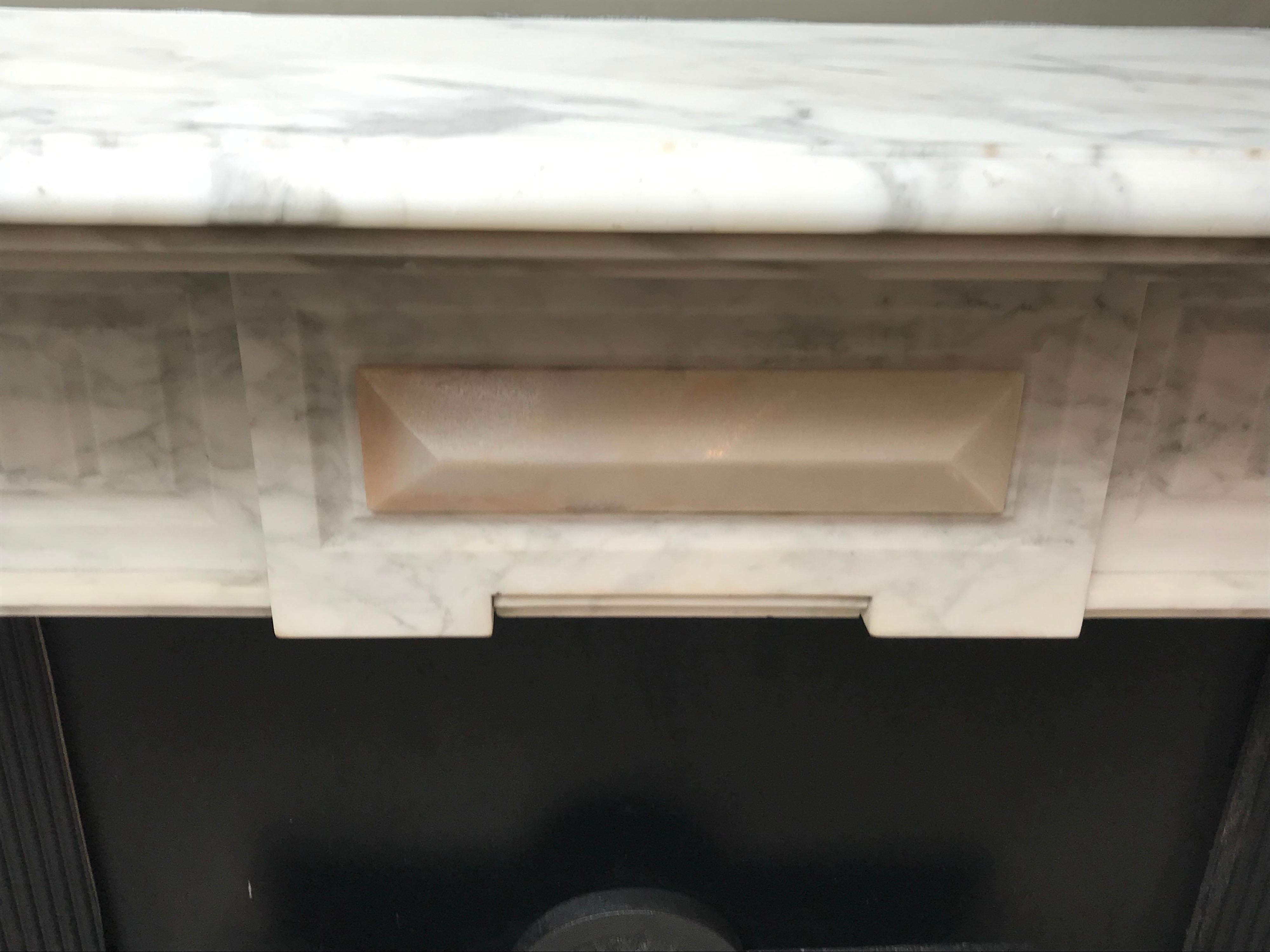 19th Century Victorian Statuary Marble Fireplace Mantelpiece For Sale 3