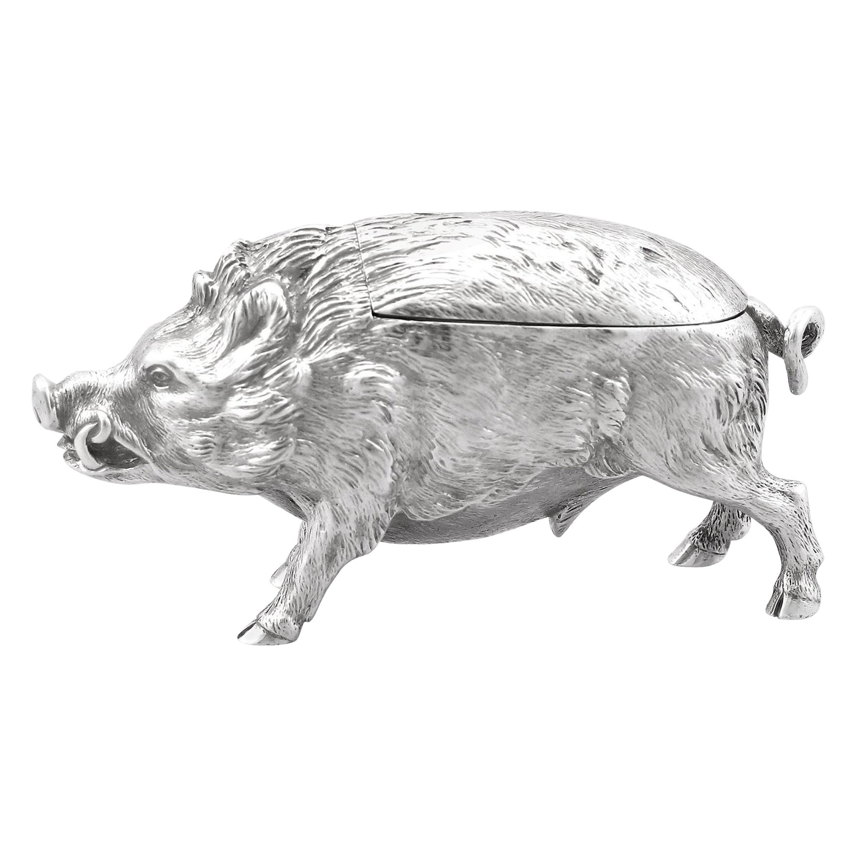 Viktorianische Sterlingsilber-Flaschenvasenschachtel aus dem 19. Jahrhundert