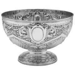 19th Century Victorian Sterling Silver Bowl Hallmarked in 1898