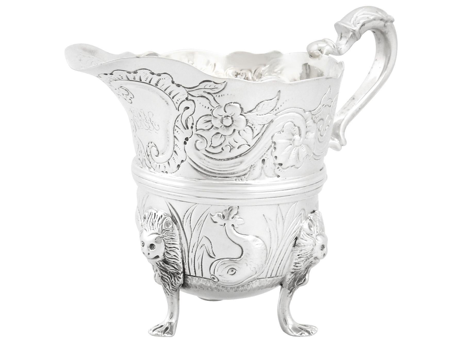 Late 19th Century 19th Century, Victorian Sterling Silver Cream Jug For Sale