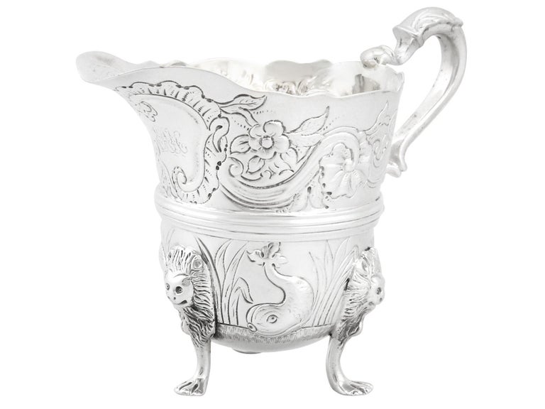 Late 19th Century 19th Century Victorian Sterling Silver Cream Jug For Sale