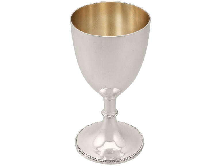 19th Century Victorian Sterling Silver Goblet In Excellent Condition For Sale In Jesmond, Newcastle Upon Tyne